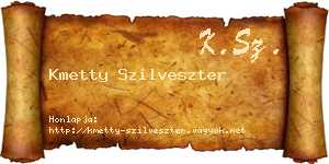 Kmetty Szilveszter névjegykártya