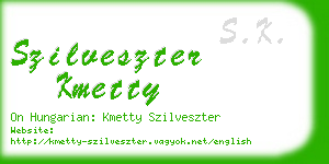 szilveszter kmetty business card